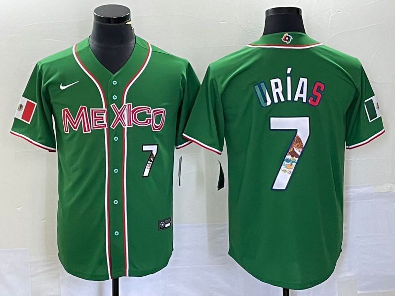 Men 2023 World Cub Mexico #7 Urias Green Nike MLB Jersey8->more jerseys->MLB Jersey